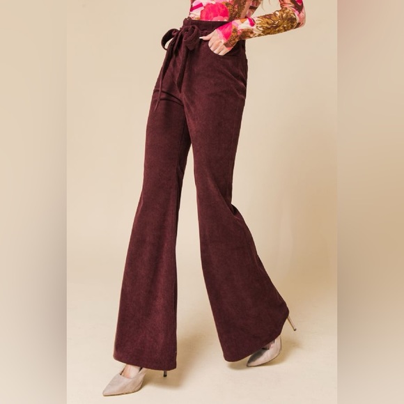 High waisted burgundy corduroy pant! - Picture 4 of 4